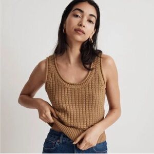 Madewell Camel Knit Sleeveless Top